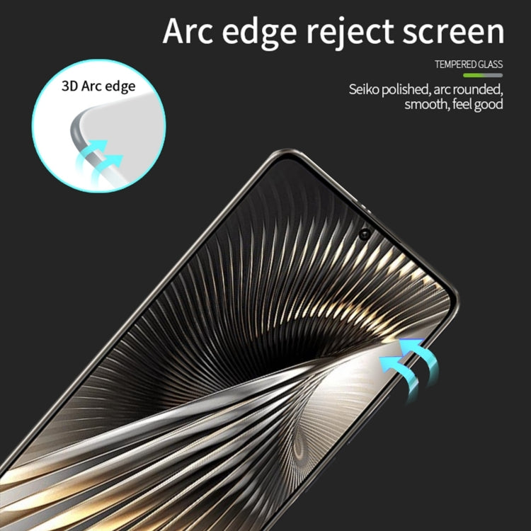 For Xiaomi Poco F6 / Redmi Turbo 3 MOFI 9H 3D Explosion-proof Curved Screen Tempered Glass Film(Black)