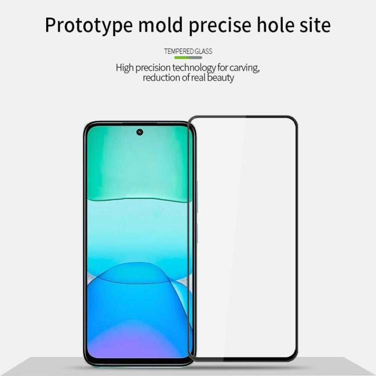 For Xiaomi Redmi 13 MOFI 9H 3D Explosion-proof Curved Screen Tempered Glass Film(Black)