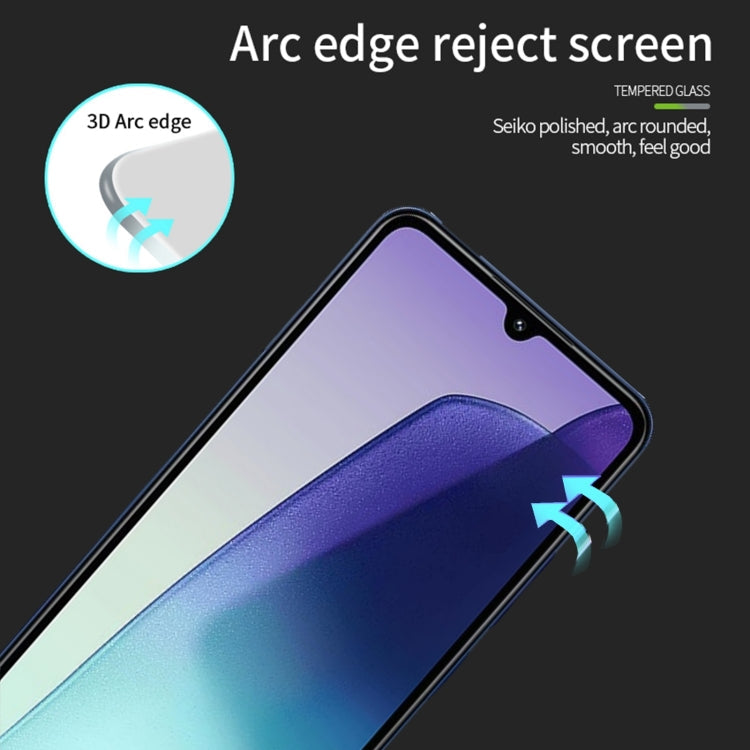 For Xiaomi Redmi 14C 4G MOFI 9H 3D Explosion-proof Curved Screen Tempered Glass Film(Black)