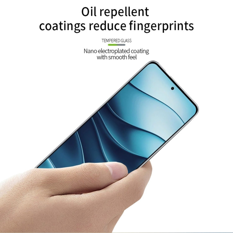 For Xiaomi Redmi Note 14 5G MOFI 9H 3D Explosion-proof Curved Screen Tempered Glass Film(Black)