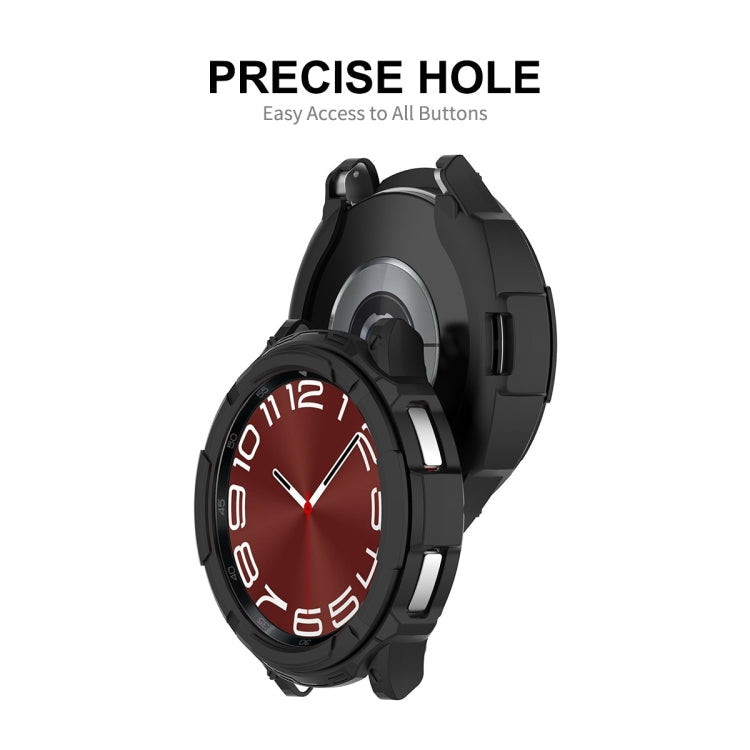 For Samsung Galaxy Watch6 Classic 47mm ENKAY Hat-Prince 2 in 1 TPU Armor Watch Case + 0.2mm 9H Tempered Glass Screen Protector(White)
