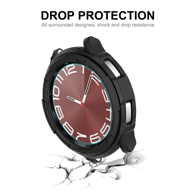 For Samsung Galaxy Watch6 Classic 47mm ENKAY Hat-Prince 2 in 1 TPU Armor Watch Case + 0.2mm 9H Tempered Glass Screen Protector(Red)