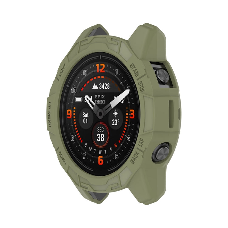For Garmin Epix Pro 51mm / Fenix 7X / 7X Pro ENKAY Hat-Prince TPU Armor Designed Watch Protective Case(Dark Green)