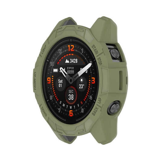 For Garmin Epix Pro 51mm / Fenix 7X / 7X Pro ENKAY Hat-Prince TPU Armor Designed Watch Protective Case(Dark Green)