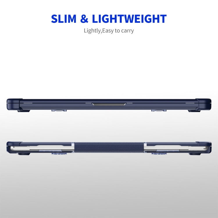 For MacBook Air 13.3 A2179/A2337 ENKAY Hat-Prince 3 in 1 Protective Bracket Case Cover Hard Shell with TPU Keyboard Film / PET Screen Protector, Version:US(Dark Blue)