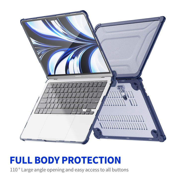 For MacBook Air 13.6 A2681 ENKAY Hat-Prince 3 in 1 Protective Bracket Case Cover Hard Shell with TPU Keyboard Film / PET Screen Protector, Version:US(Dark Blue)