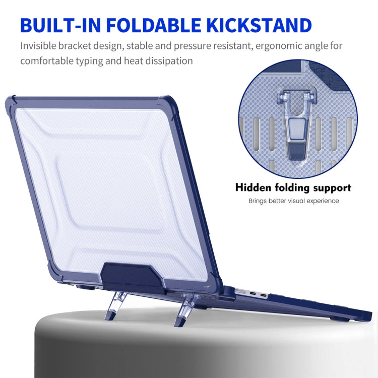 For MacBook Air 13.6 A2681 ENKAY Hat-Prince 3 in 1 Protective Bracket Case Cover Hard Shell with TPU Keyboard Film / PET Screen Protector, Version:US(Light Blue)