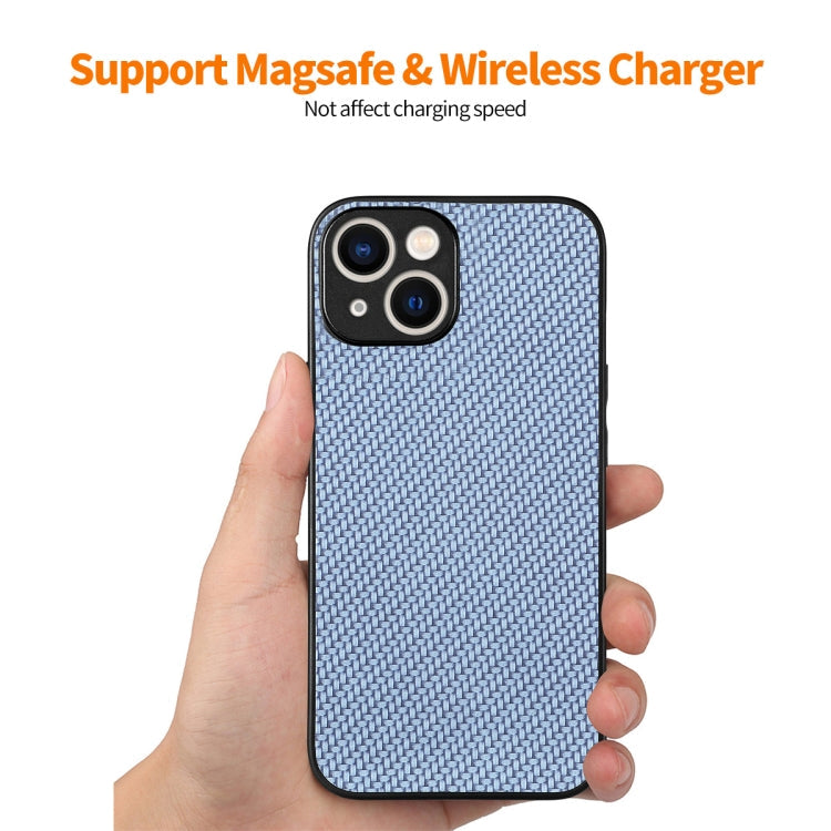 For iPhone 15 Plus ENKAY Fiber Leather Skin PC Phone Case with High Aluminum-silicon Glass Film(Brown)