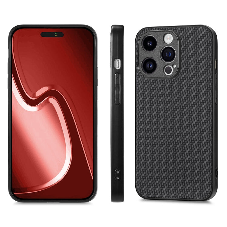For iPhone 14 Pro Max ENKAY Fiber Leather Skin PC Phone Case with High Aluminum-silicon Glass Film(Black)