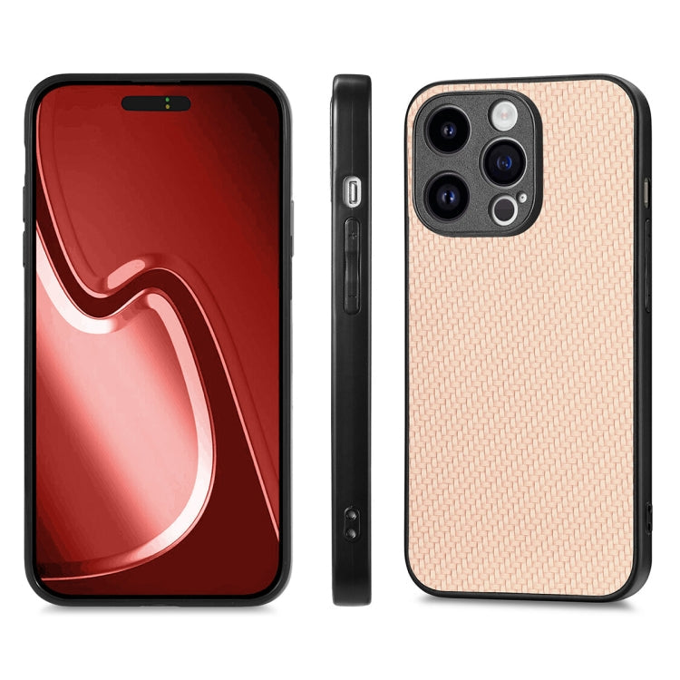 For iPhone 14 Pro Max ENKAY Fiber Leather Skin PC Phone Case with High Aluminum-silicon Glass Film(Khaki)