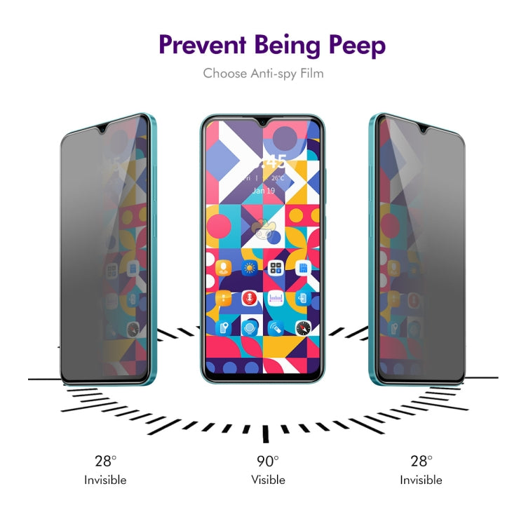 For Huawei nova Y61 4G 2pcs  ENKAY Hat-Prince 28 Degree Anti-peeping Tempered Glass Film