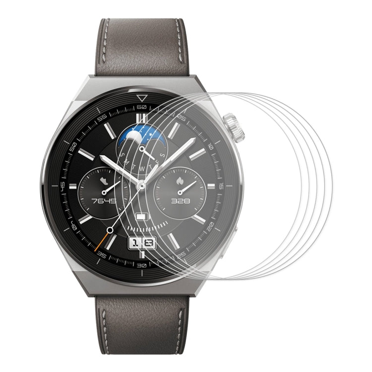 For Huawei Watch GT 5 46mm 5pcs ENKAY Hat-Prince 0.2mm 9H Tempered Glass Screen Protector Watch Film