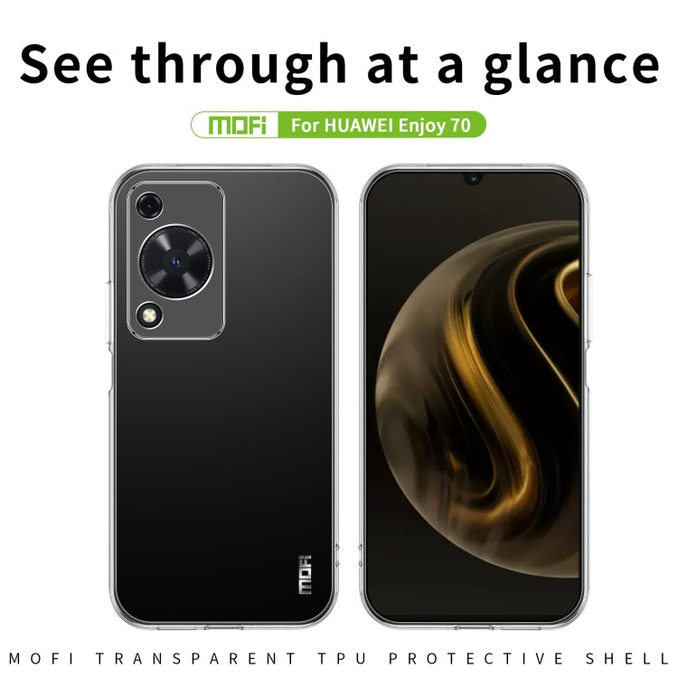 For Huawei Enjoy 70 MOFI Ming Series Ultra-thin TPU Phone Case(Transparent)