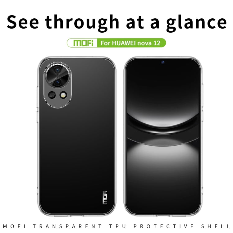 For Huawei nova 12 MOFI Ming Series Ultra-thin TPU Phone Case(Transparent)