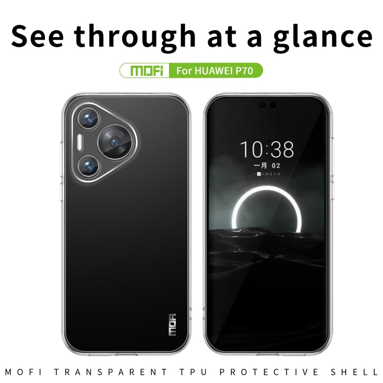 For Huawei Pura 70 MOFI Ming Series Ultra-thin TPU Phone Case(Transparent)