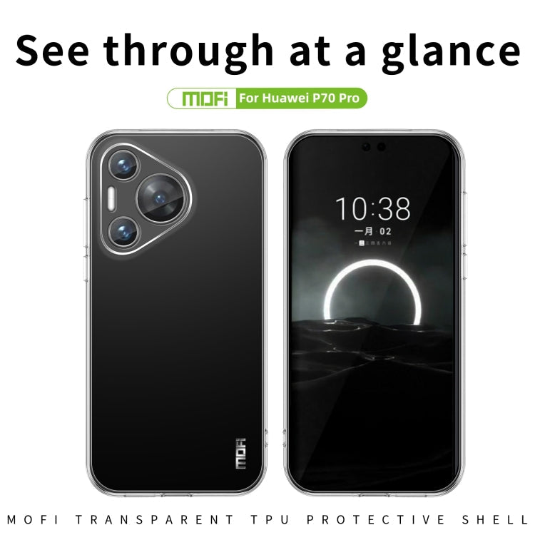 For Huawei Pura 70 Pro MOFI Ming Series Ultra-thin TPU Phone Case(Transparent)