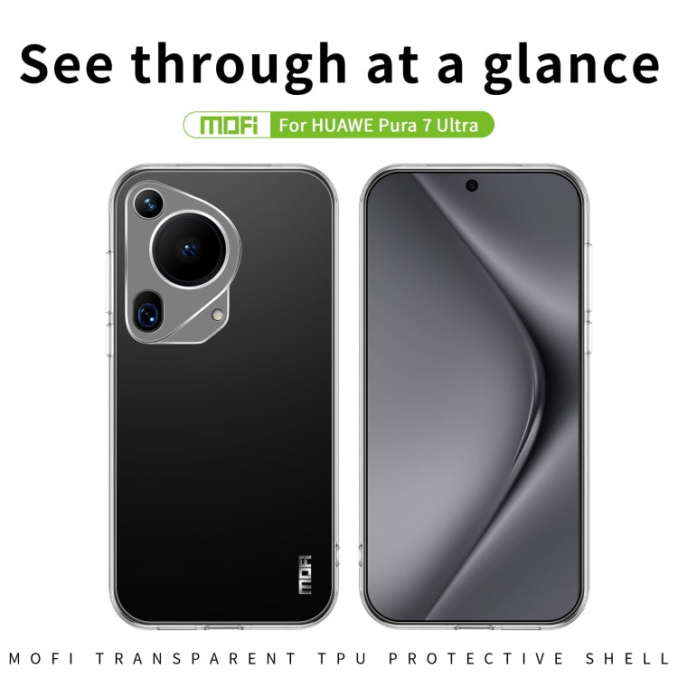 For Huawei Pura 70 Ultra MOFI Ming Series Ultra-thin TPU Phone Case(Transparent)