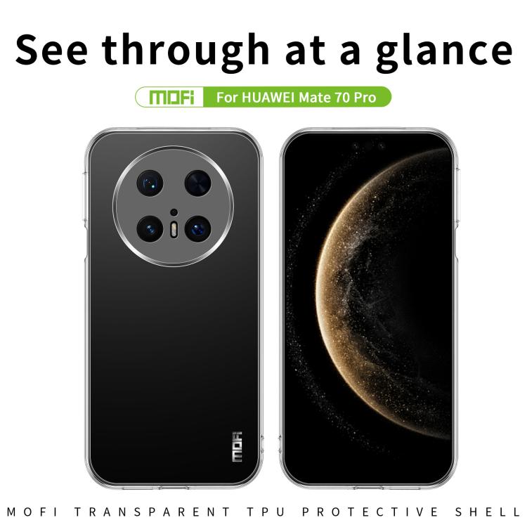 For Huawei Mate 70 Pro MOFI Ming Series Ultra-thin TPU Phone Case(Transparent)