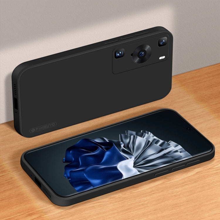 For Huawei P60 / P60 Pro PINWUYO Sense Series Liquid Silicone TPU Phone Case(Black)
