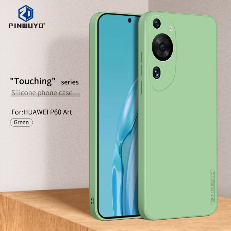 For Huawei P60 Art PINWUYO Sense Series Liquid Silicone TPU Phone Case(Green)