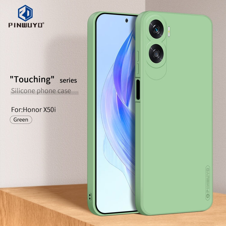 For Honor X50i / 90 Lite PINWUYO Sense Series Liquid Silicone TPU Phone Case(Green)