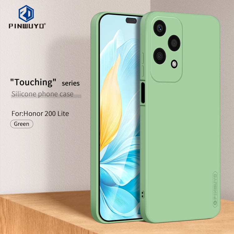 For Honor 200 Lite Global PINWUYO Sense Series Liquid Silicone TPU Phone Case(Green)