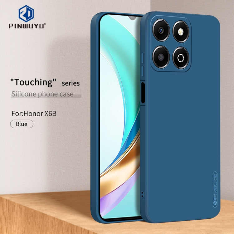 For Honor X6b PINWUYO Sense Series Liquid Silicone TPU Phone Case(Blue)