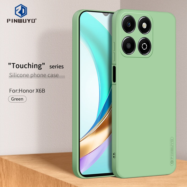 For Honor X6b PINWUYO Sense Series Liquid Silicone TPU Phone Case(Green)