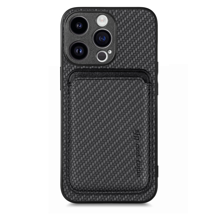 Carbon Fiber Leather Card Magsafe Phone Case, For iPhone 16, For iPhone 15 Pro Max, For iPhone 15 Pro, For iPhone 15 Plus