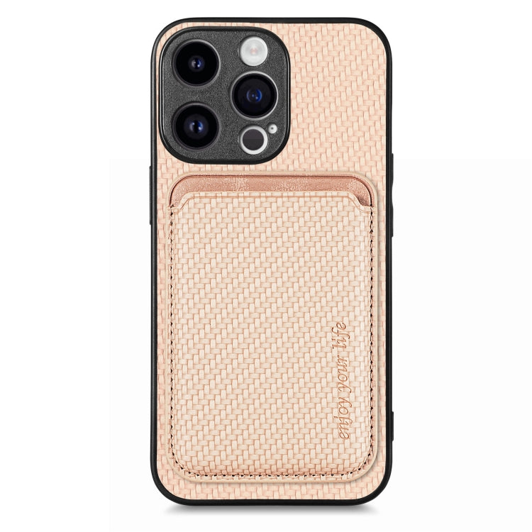Carbon Fiber Leather Card Magsafe Phone Case, For iPhone 16, For iPhone 15 Pro Max, For iPhone 15 Pro, For iPhone 15 Plus