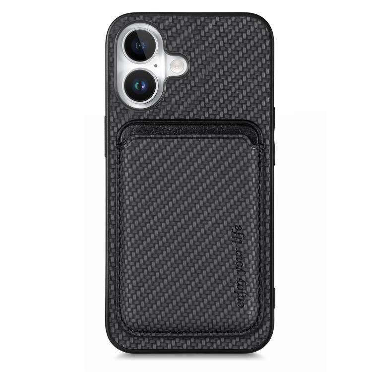 Carbon Fiber Leather Card Magsafe Phone Case, For iPhone 17e / 16e, For iPhone 17 Pro Max, For iPhone 17 Pro, For iPhone 17