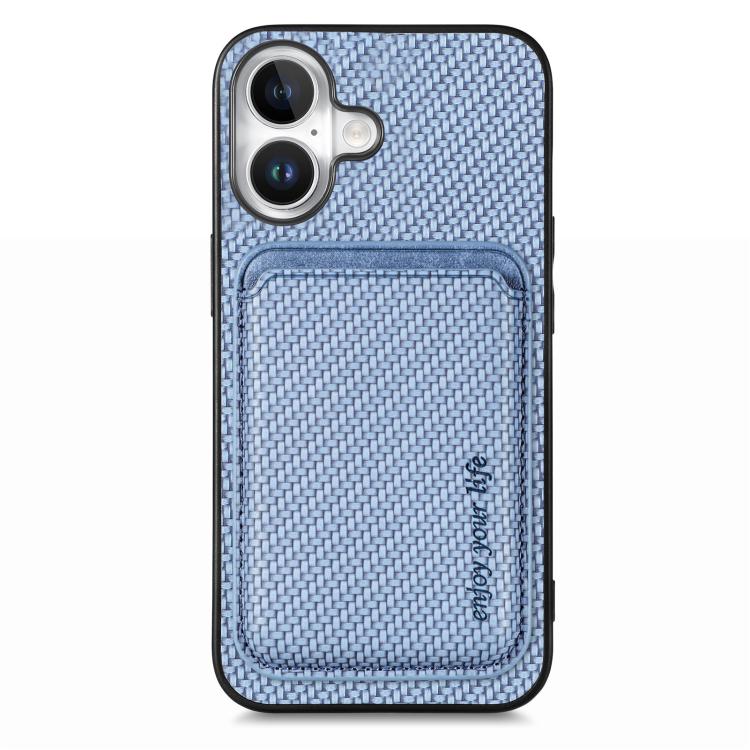 Carbon Fiber Leather Card Magsafe Phone Case, For iPhone 17e / 16e, For iPhone 17 Pro Max, For iPhone 17 Pro, For iPhone 17