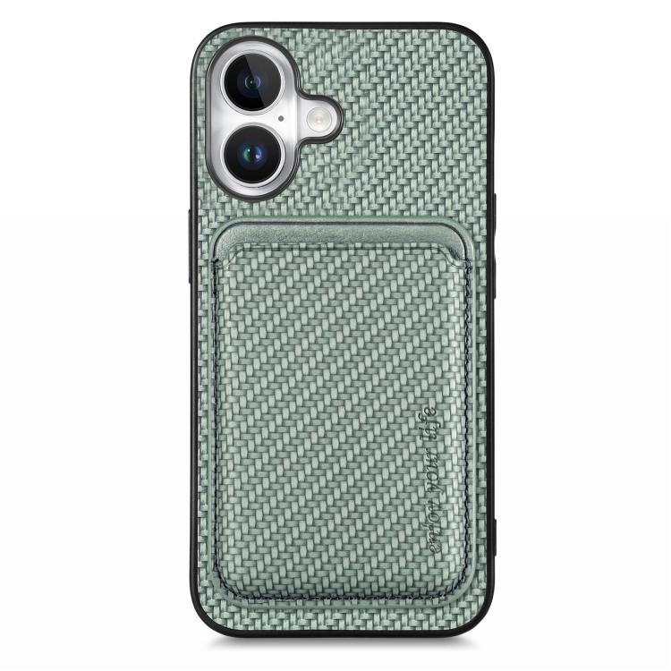 Carbon Fiber Leather Card Magsafe Phone Case, For iPhone 17e / 16e, For iPhone 17 Pro Max, For iPhone 17 Pro, For iPhone 17
