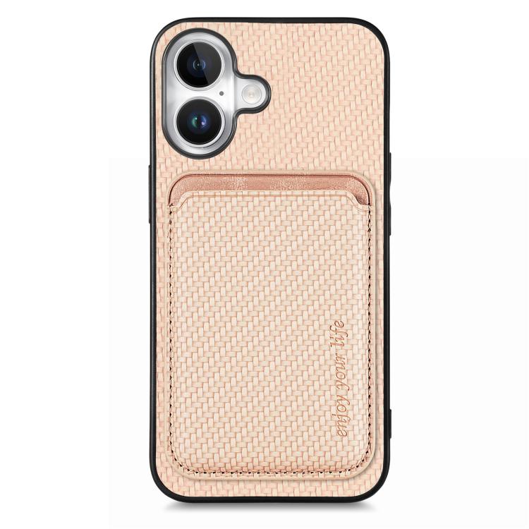 Carbon Fiber Leather Card Magsafe Phone Case, For iPhone 17e / 16e, For iPhone 17 Pro Max, For iPhone 17 Pro, For iPhone 17