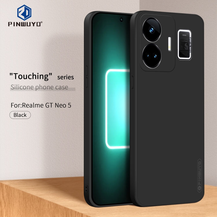 For Realme GT Neo5 PINWUYO Sense Series Liquid Silicone TPU Phone Case(Black)