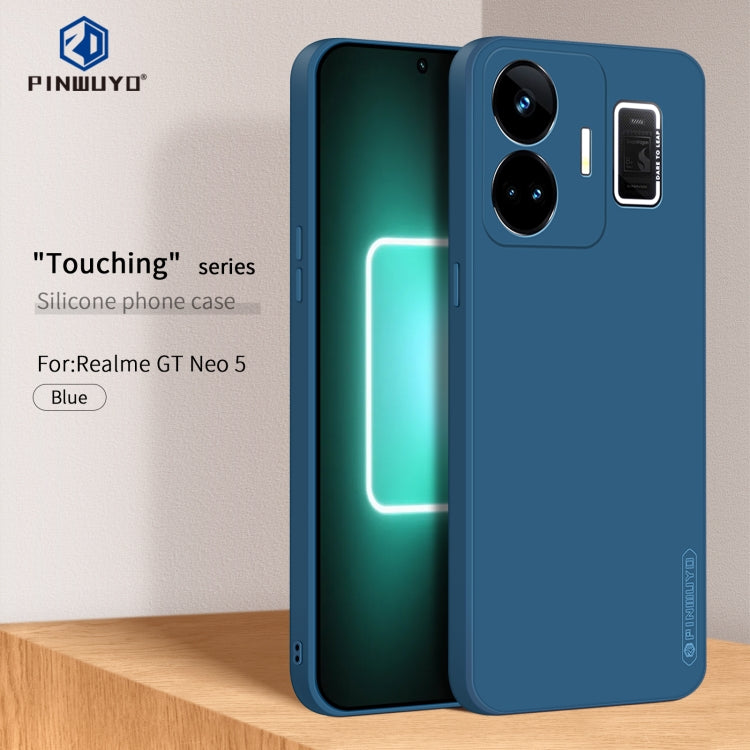 For Realme GT Neo5 PINWUYO Sense Series Liquid Silicone TPU Phone Case(Blue)