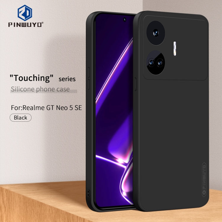For Realme GT Neo5 SE PINWUYO Sense Series Liquid Silicone TPU Phone Case(Black)