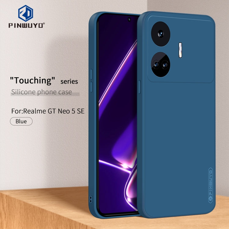 For Realme GT Neo5 SE PINWUYO Sense Series Liquid Silicone TPU Phone Case(Blue)
