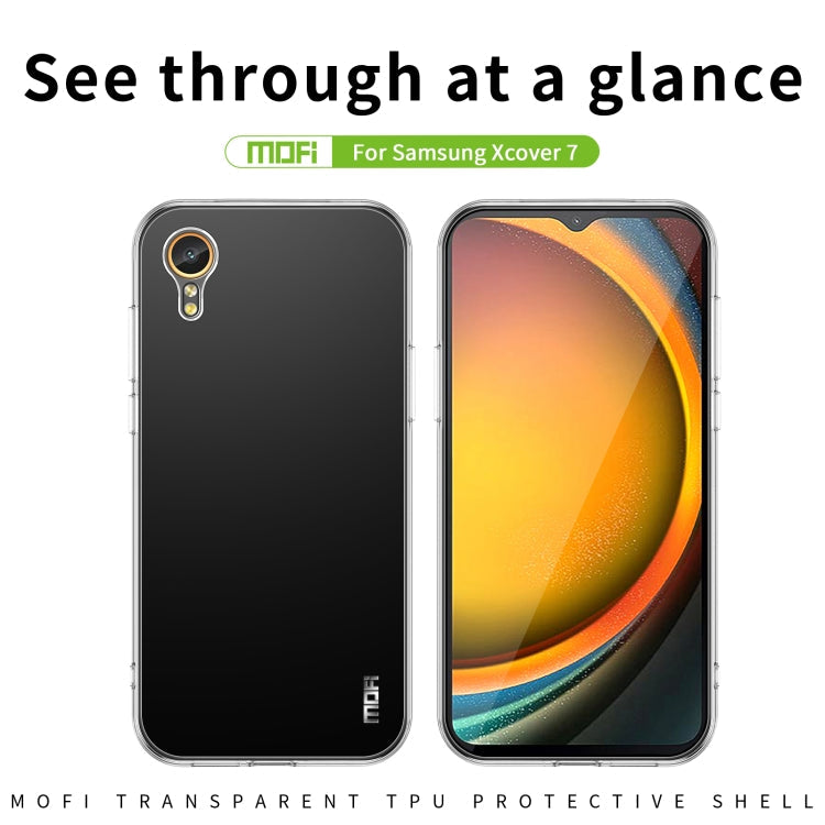 For Samsung Galaxy Xcover 7 MOFI Ming Series Ultra-thin TPU Phone Case(Transparent)