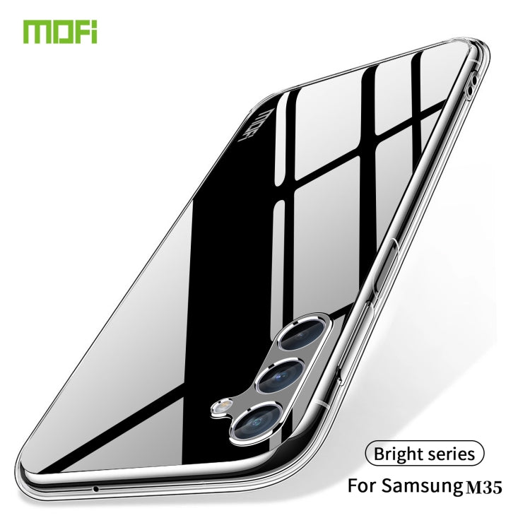 For Samsung Galaxy M35 MOFI Ming Series Ultra-thin TPU Phone Case(Transparent)