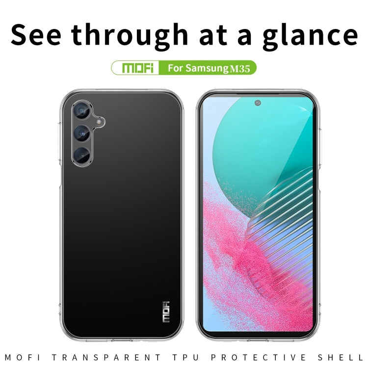 For Samsung Galaxy M35 MOFI Ming Series Ultra-thin TPU Phone Case(Transparent)