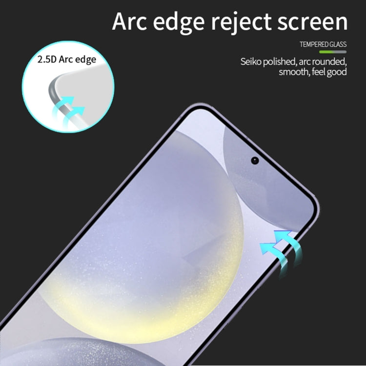 For Samsung Galaxy S25+ 5G MOFI 9H 2.5D Full Screen Tempered Glass Film(Black)