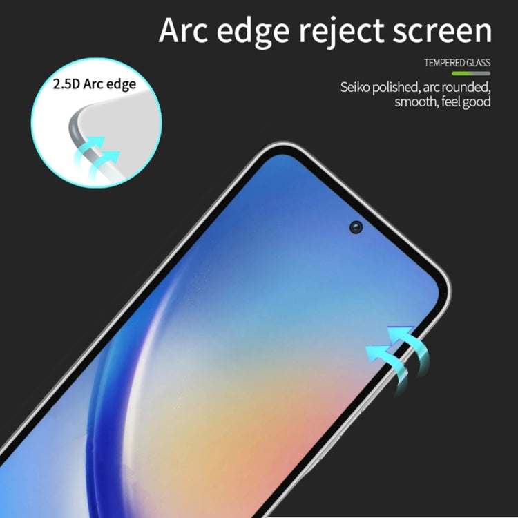 For Galaxy A35 / A55 PINWUYO 9H 2.5D Full Screen Tempered Glass Film(Black)