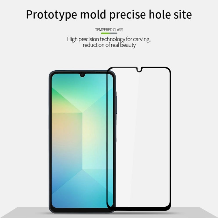 For Samsung Galaxy A06 PINWUYO 9H 2.5D Full Screen Tempered Glass Film(Black)