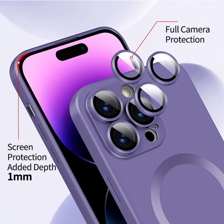 For iPhone 16 Plus ENKAY MagSafe Matte TPU Phone Case with Lens Film(Purple)