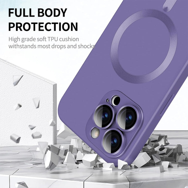 For iPhone 16 Pro ENKAY MagSafe Matte TPU Phone Case with Lens Film(Dark Grey)