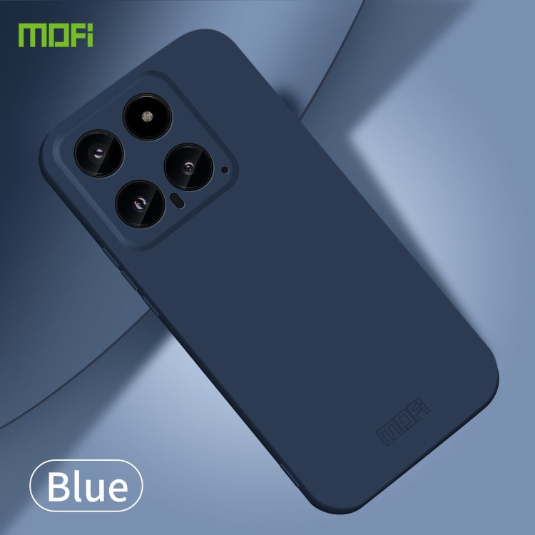 For Xiaomi 14 MOFI Qin Series Skin Feel All-inclusive PC Phone Case(Blue)