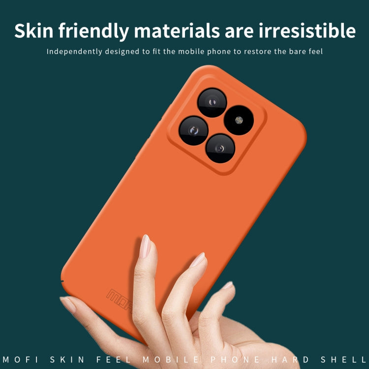 For Xiaomi 14 Pro MOFI Qin Series Skin Feel All-inclusive PC Phone Case(Orange)