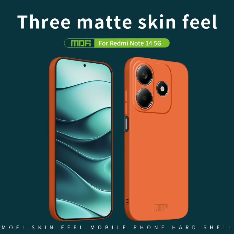 For Xiaomi Redmi Note 14 5G MOFI Qin Series Skin Feel All-inclusive PC Phone Case(Black)