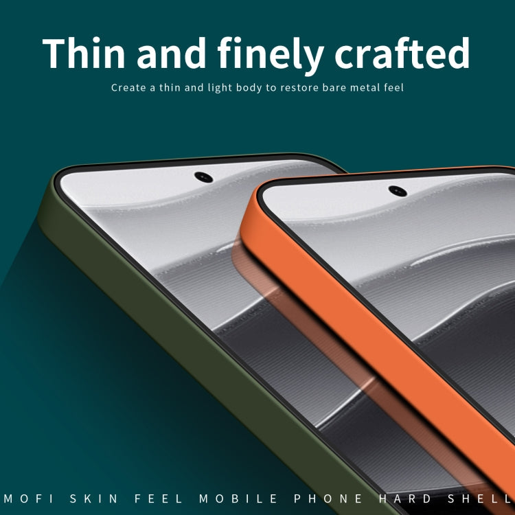 For Xiaomi Redmi Note 14 Pro 5G MOFI Qin Series Skin Feel All-inclusive PC Phone Case(Orange)